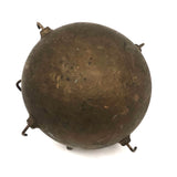 Curious Old Gold Ball with Hooks All Over