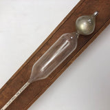 Glass and Mercury Antique Hydrometer in Original Wooden Box