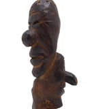 Funky Three Headed Folk Art Carving