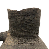 Gorgeous Very Old Corrugated Pottery Pitcher - Presumed Early Anasazi or Mongollan