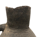 Gorgeous Very Old Corrugated Pottery Pitcher - Presumed Early Anasazi or Mongollan