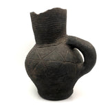 Gorgeous Very Old Corrugated Pottery Pitcher - Presumed Early Anasazi or Mongollan