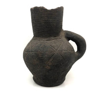 Gorgeous Very Old Corrugated Pottery Pitcher - Presumed Early Anasazi or Mongollan