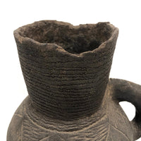 Gorgeous Very Old Corrugated Pottery Pitcher - Presumed Early Anasazi or Mongollan