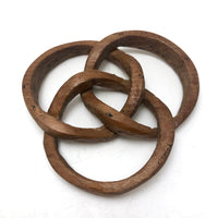 Three Interlocking Rings Old Carved Whimsy