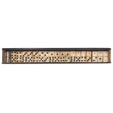 Partial Set of Beautiful Antique Handmade Bone Dominoes in Very Long Slidetop Box
