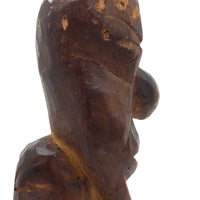 Funky Three Headed Folk Art Carving
