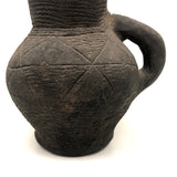 Gorgeous Very Old Corrugated Pottery Pitcher - Presumed Early Anasazi or Mongollan