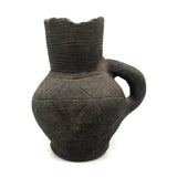 Gorgeous Very Old Corrugated Pottery Pitcher - Presumed Early Anasazi or Mongollan