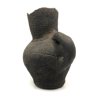 Gorgeous Very Old Corrugated Pottery Pitcher - Presumed Early Anasazi or Mongollan
