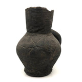Gorgeous Very Old Corrugated Pottery Pitcher - Presumed Early Anasazi or Mongollan