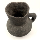 Gorgeous Very Old Corrugated Pottery Pitcher - Presumed Early Anasazi or Mongollan
