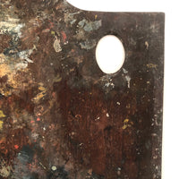 Square Edged 12 7/8" Inch Presumed Antique Wooden Painters Palette 