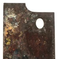 Square Edged 12 7/8" Inch Presumed Antique Wooden Painters Palette 
