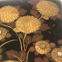Stunning, Very Fine Antique Japanese Lacquer Writing Box with Inlaid Pearls