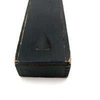 Partial Set of Beautiful Antique Handmade Bone Dominoes in Very Long Slidetop Box