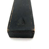Partial Set of Beautiful Antique Handmade Bone Dominoes in Very Long Slidetop Box