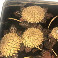 Stunning, Very Fine Antique Japanese Lacquer Writing Box with Inlaid Pearls