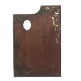 Square Edged 12 7/8" Inch Presumed Antique Wooden Painters Palette 
