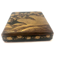 Stunning, Very Fine Antique Japanese Lacquer Writing Box with Inlaid Pearls