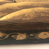 Stunning, Very Fine Antique Japanese Lacquer Writing Box with Inlaid Pearls