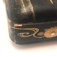Stunning, Very Fine Antique Japanese Lacquer Writing Box with Inlaid Pearls