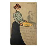 Hold to Light Postcard with Pencil Drawing on Top and Message for Rosey