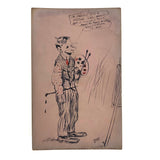 I'm Painting You a Picture, Antique Hand-painted Postcard Signed Drake