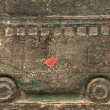 Bus and Tree, Wonderful Nepalese Carved and Painted Wooden Panel