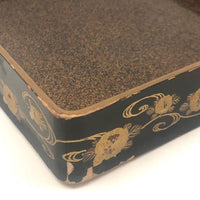 Stunning, Very Fine Antique Japanese Lacquer Writing Box with Inlaid Pearls