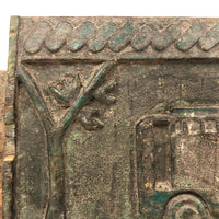 Bus and Tree, Wonderful Nepalese Carved and Painted Wooden Panel