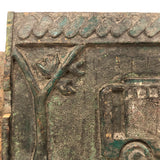 Bus and Tree, Wonderful Nepalese Carved and Painted Wooden Panel