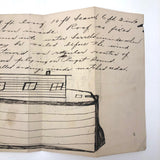 Plan for a Houseboat, c. 1940s Double Sided Ink Drawing on Laid Paper