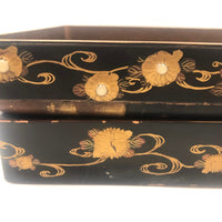 Stunning, Very Fine Antique Japanese Lacquer Writing Box with Inlaid Pearls