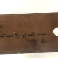 Lovely Old Wooden T-Square with Mirror Writing