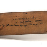 Lovely Old Wooden T-Square with Mirror Writing