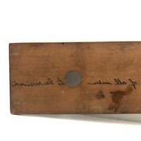 Lovely Old Wooden T-Square with Mirror Writing
