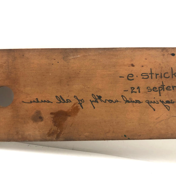 Lovely Old Wooden T-Square with Mirror Writing – critical EYE Finds