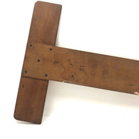 Lovely Old Wooden T-Square with Mirror Writing