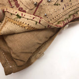 Charming Antique Embroidery on Linen Pin Cushion