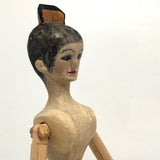 Carved, Jointed Wooden Ballerina Mannequin, Signed