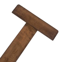 Lovely Old Wooden T-Square with Mirror Writing