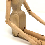 Carved, Jointed Wooden Ballerina Mannequin, Signed
