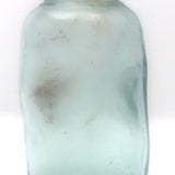 Melted c. 1920 Pale Aqua Tournades Kitchen Bouquet Bottle (With Perfect Hand Grip)
