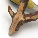 Charming Early 20th C Western Meadowlark on Branch by Charles Weddle