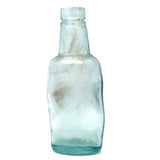 Melted c. 1920 Pale Aqua Tournades Kitchen Bouquet Bottle (With Perfect Hand Grip)