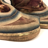Well Worn Antique Tibetan Felted Wool and Hide Jhaalaam Boots