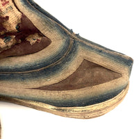 Well Worn Antique Tibetan Felted Wool and Hide Jhaalaam Boots