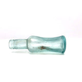 Melted c. 1920 Pale Aqua Tournades Kitchen Bouquet Bottle (With Perfect Hand Grip)
