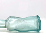 Melted c. 1920 Pale Aqua Tournades Kitchen Bouquet Bottle (With Perfect Hand Grip)